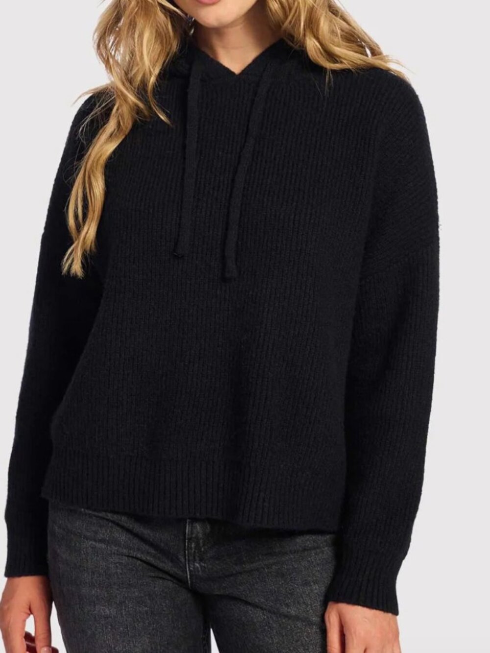 Nuuds Cozy Knit Ribbed Sweater Hoodie